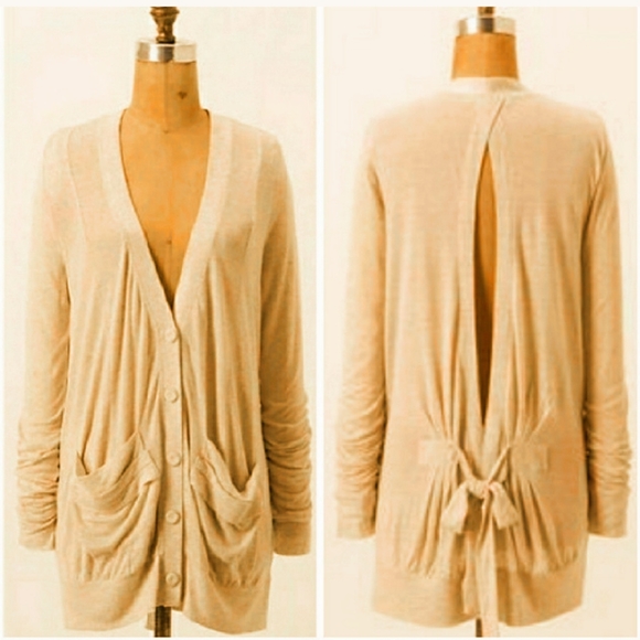 Anthropologie Pilcro open back pivot cardigan swea - Picture 2 of 8